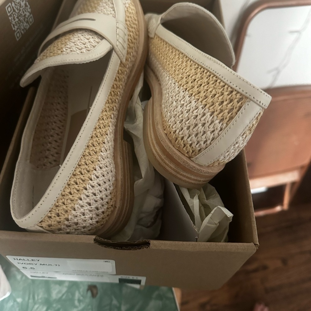 Dolce Vita Halley Raffia Woven Loafers – Ivory Multi – Size 7 (NWT) - Picture 6 of 7